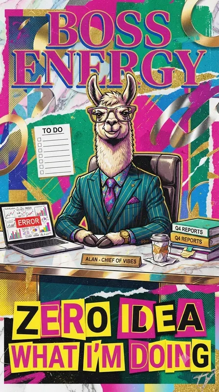 Ironic Office Animal Zine Posters