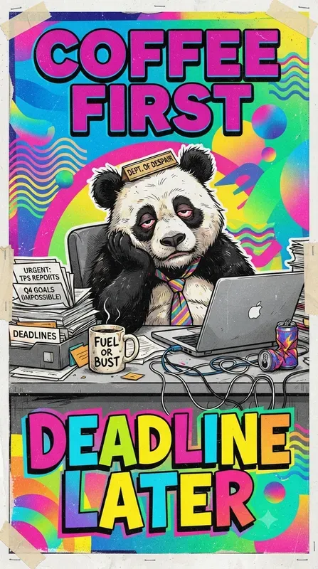 Ironic Office Animal Zine Posters
