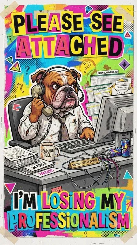 Ironic Office Animal Zine Posters