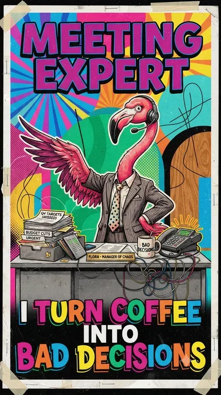 Ironic Office Animal Zine Posters