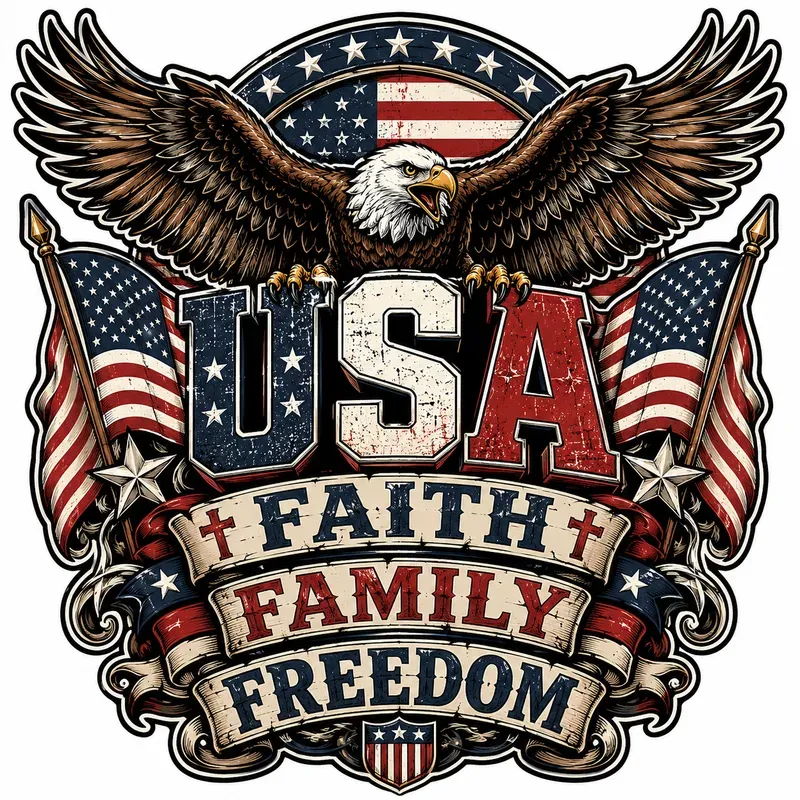 Patriotic Sticker Design Generator