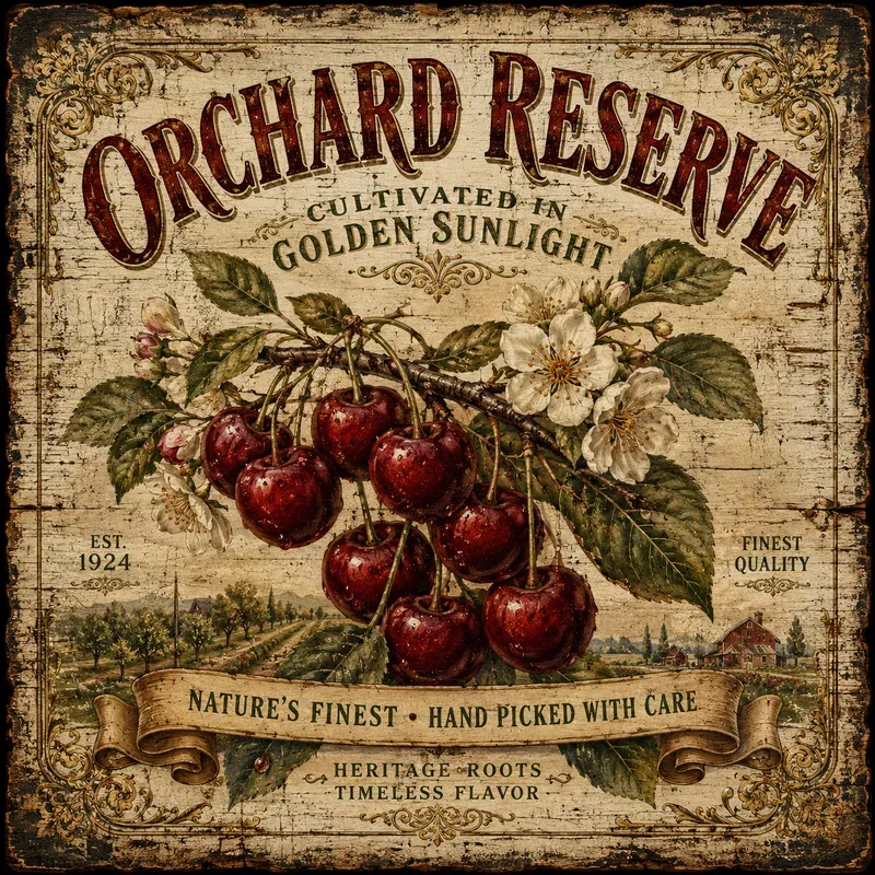 Luxury Orchard Harvest Vintage Signs