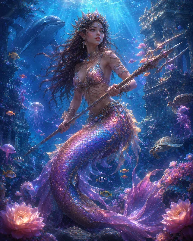 Dreamy Mermaids Underwater