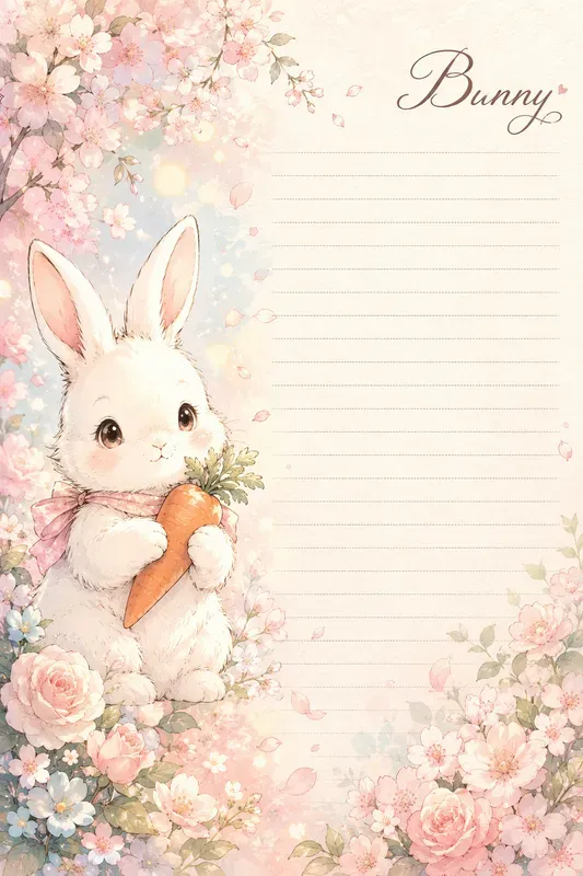Floral Stationery Manga Templates