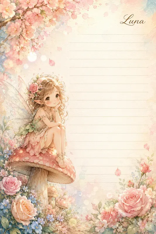 Floral Stationery Manga Templates