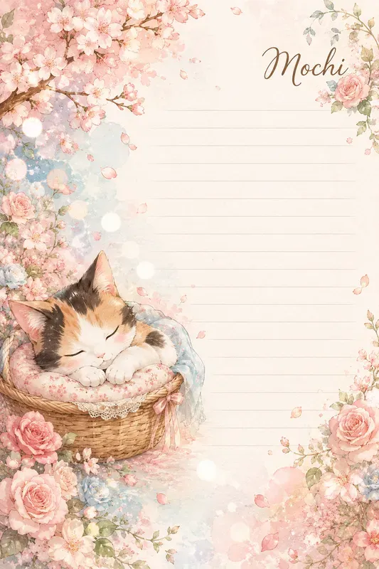 Floral Stationery Manga Templates