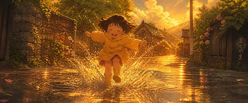 Cinematic Childhood Memory Illustrations