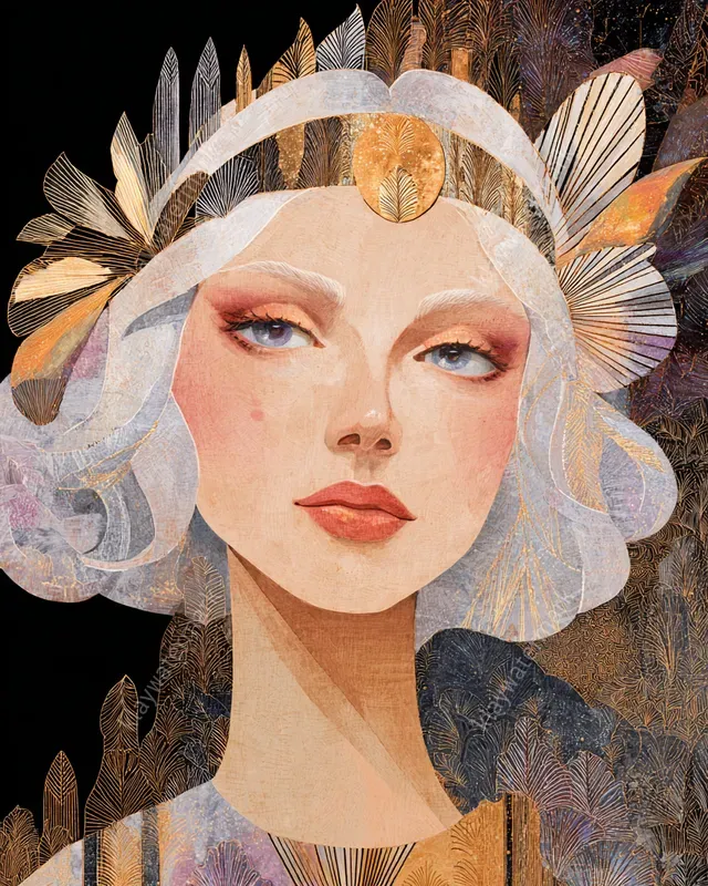 Mystical Celestial Art Deco