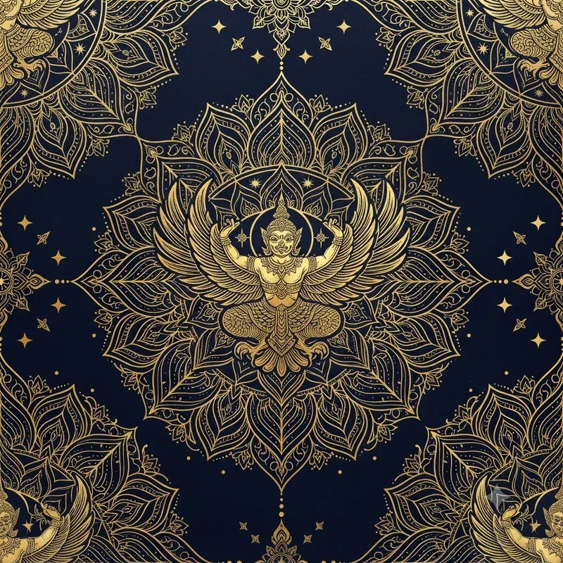 Thai Garuda Sacred Geometry Patterns