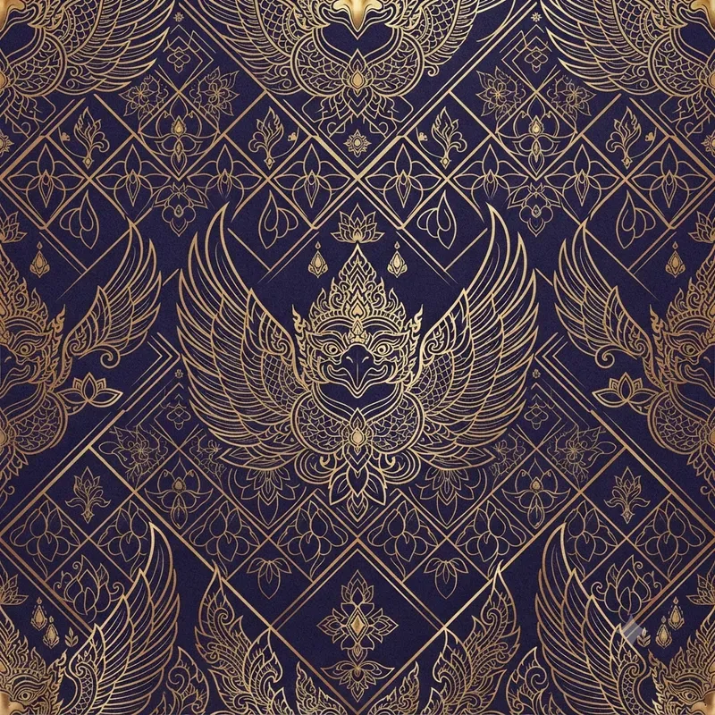 Thai Garuda Sacred Geometry Patterns