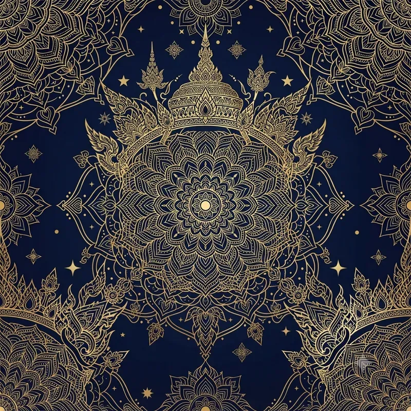 Thai Garuda Sacred Geometry Patterns
