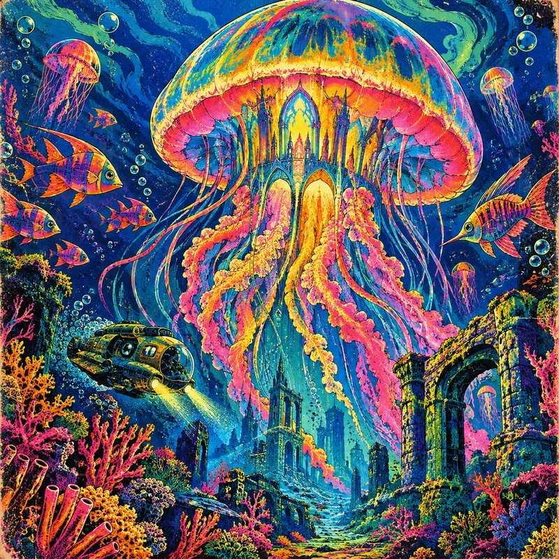 Retro Psychedelic Pop Visions