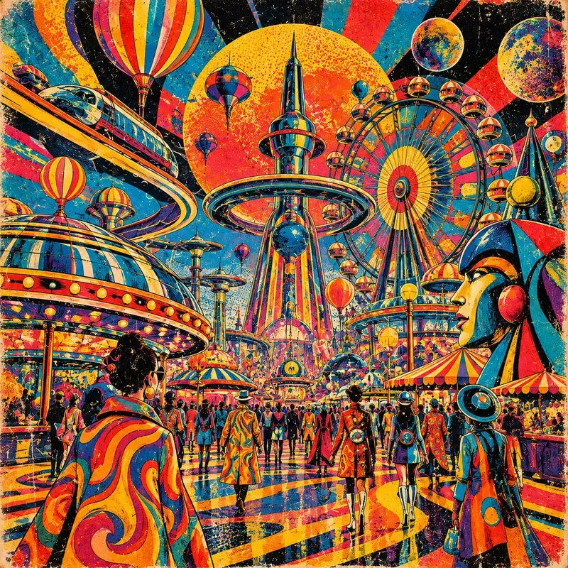 Retro Psychedelic Pop Visions