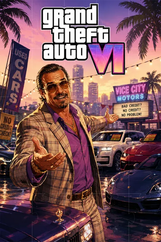 Gta Vi Style Poster Art