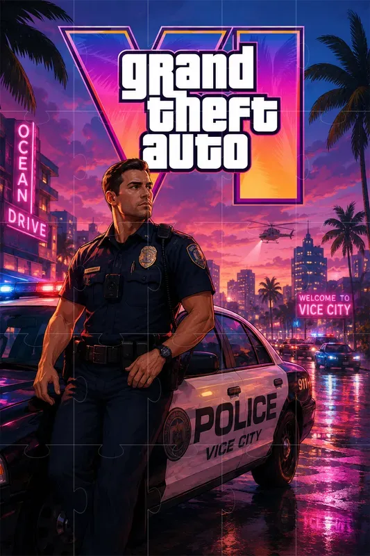 Gta Vi Style Poster Art