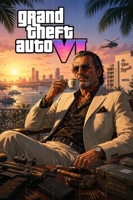 Gta Vi Style Poster Art