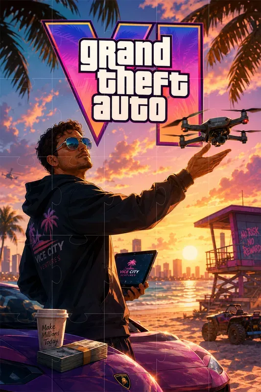 Gta Vi Style Poster Art