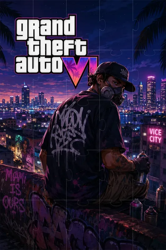 Gta Vi Style Poster Art