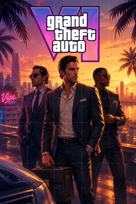 Gta Vi Style Poster Art