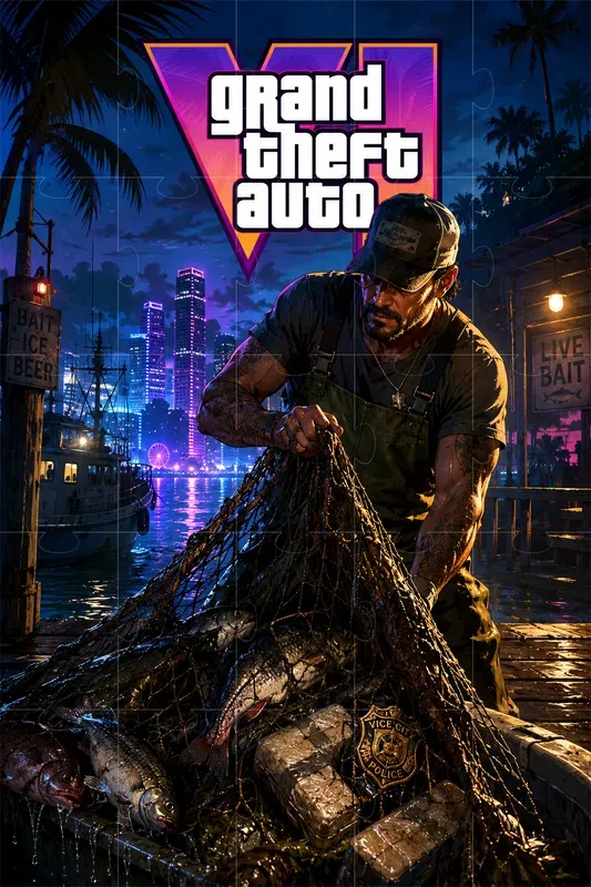 Gta Vi Style Poster Art