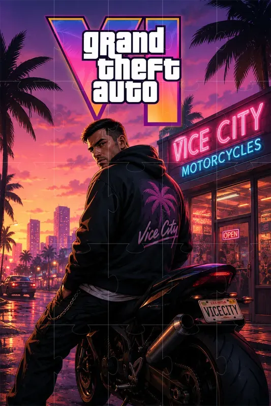 Gta Vi Style Poster Art