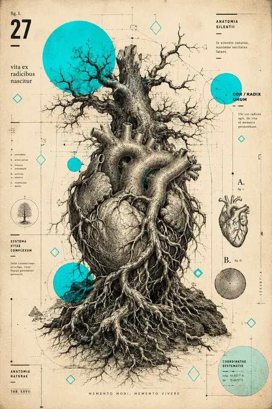 Surreal Etching Diagram Posters