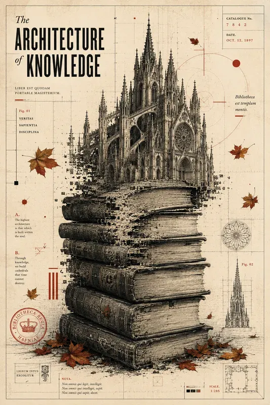 Surreal Etching Diagram Posters