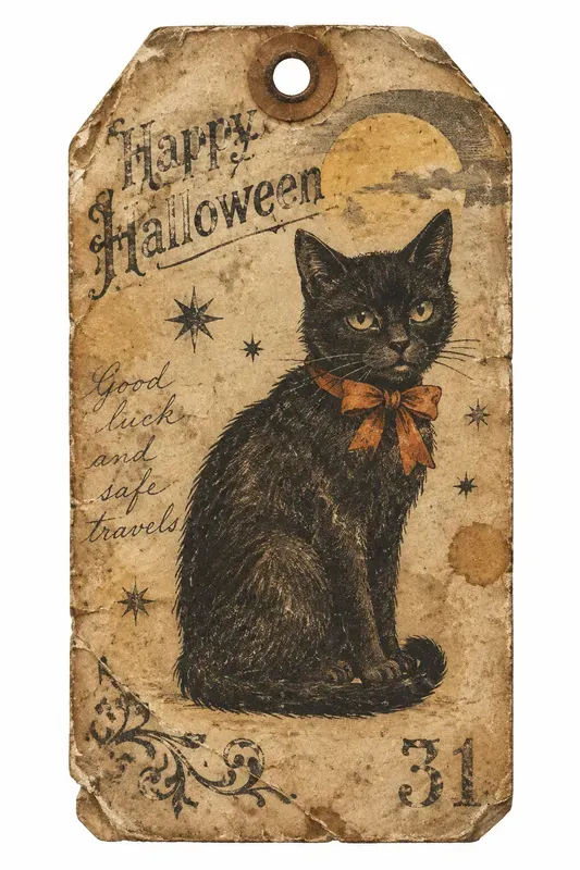 Halloween Junk Journal Tag Ephemera
