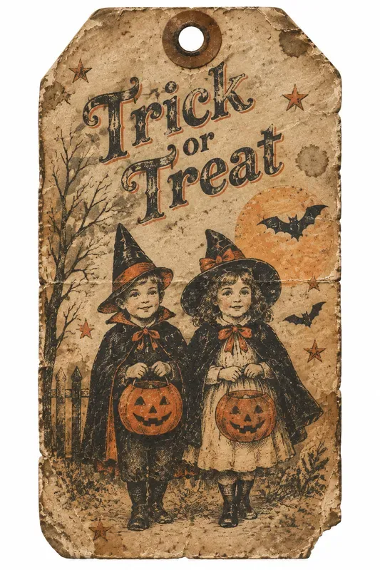 Halloween Junk Journal Tag Ephemera