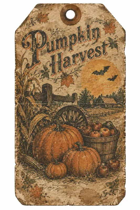 Halloween Junk Journal Tag Ephemera