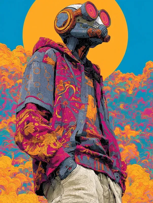 Psychedelic Neon Vision Art