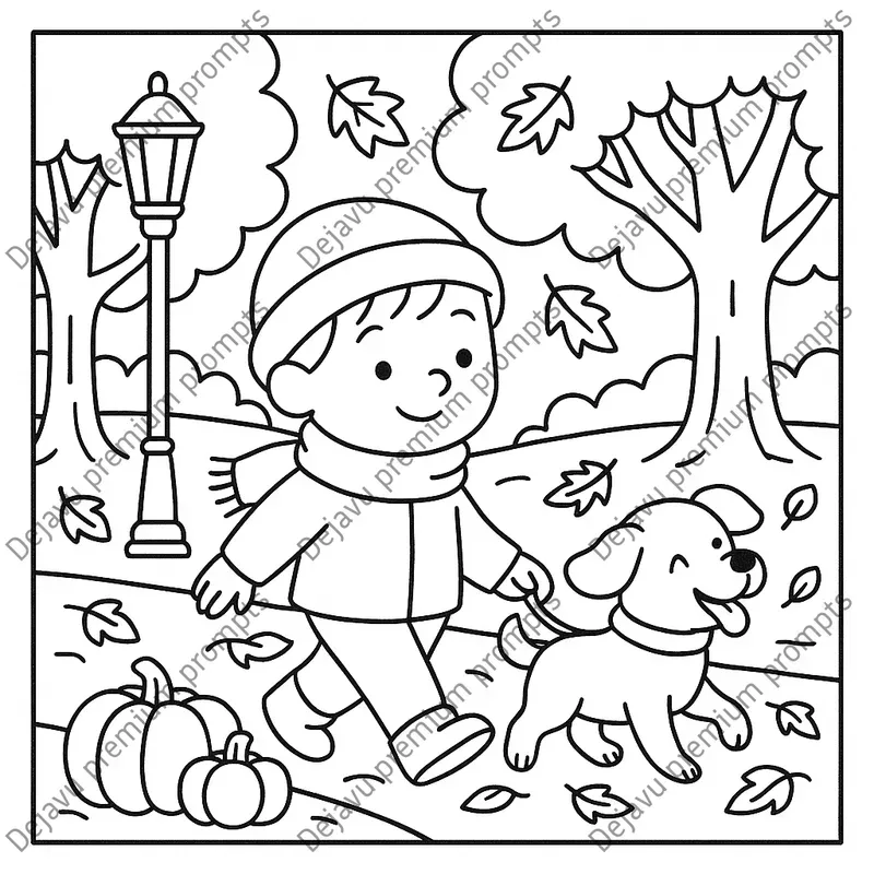 Cozy Fall Autumn Coloring Pages