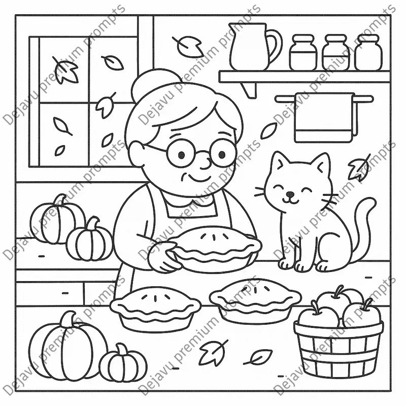 Cozy Fall Autumn Coloring Pages
