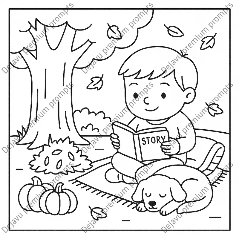 Cozy Fall Autumn Coloring Pages