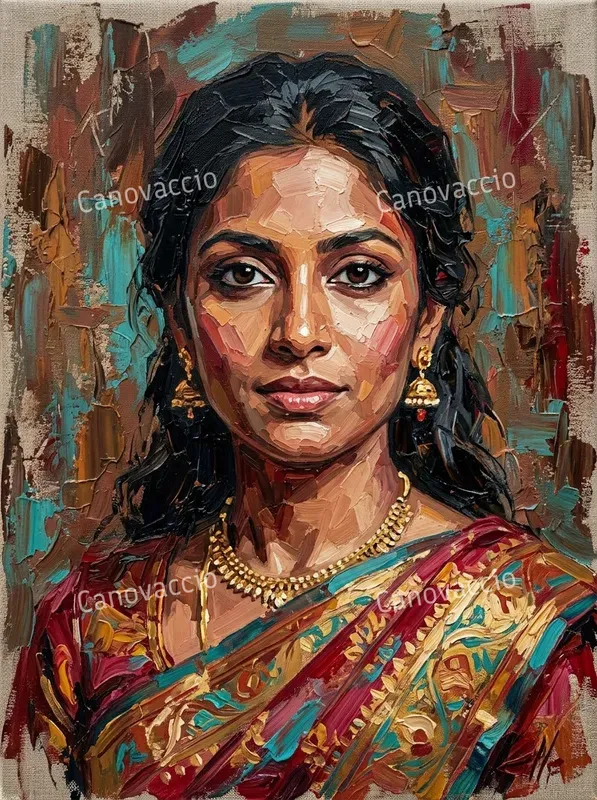 Dynamic Impasto Oil Knife Portraits