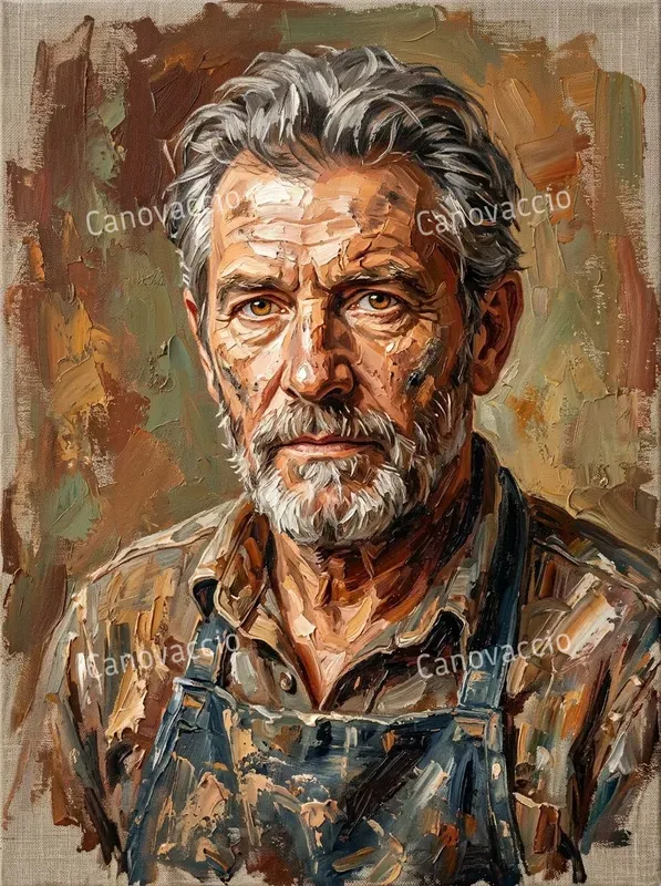 Dynamic Impasto Oil Knife Portraits