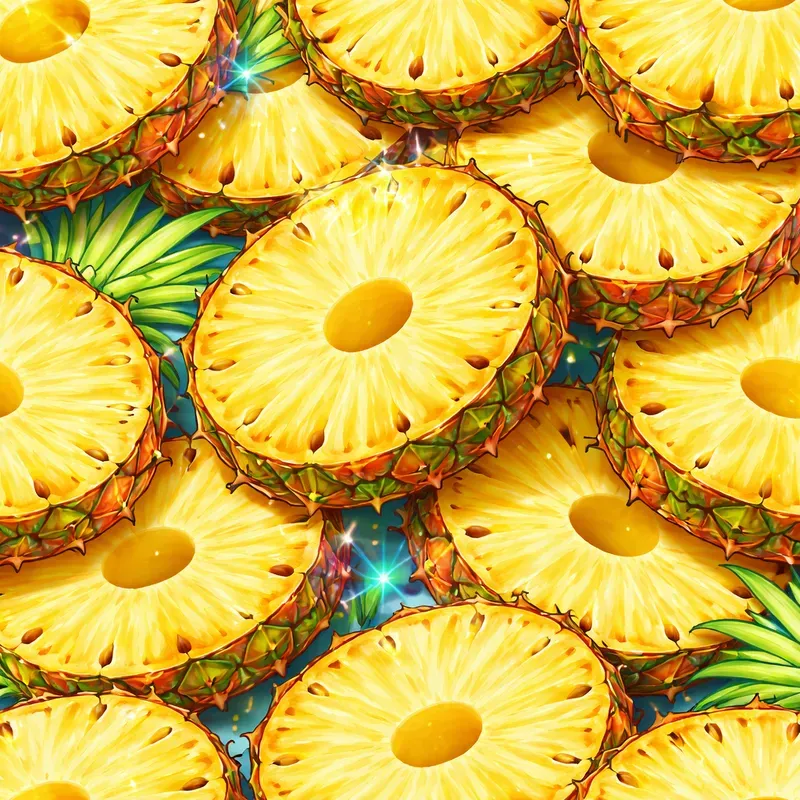 Vibrant Fruit Slice Pattern Illustrations