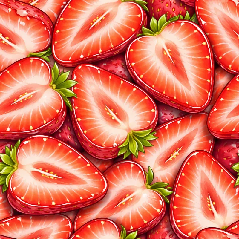 Vibrant Fruit Slice Pattern Illustrations