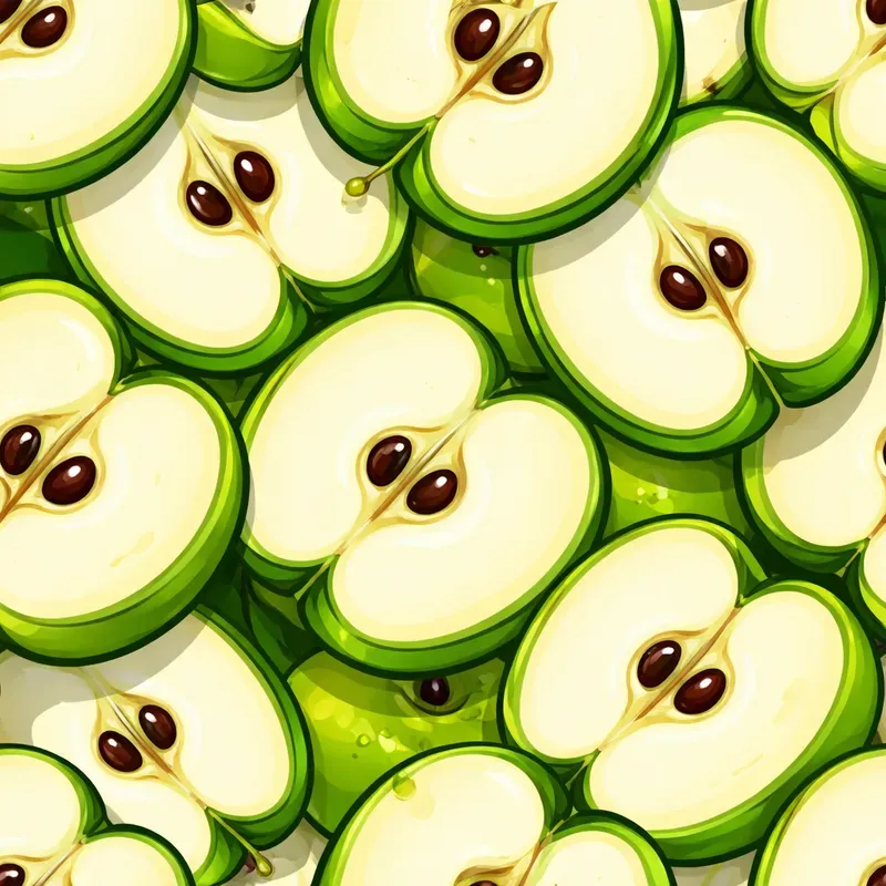 Vibrant Fruit Slice Pattern Illustrations