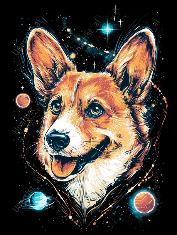 Tshirt Space Dog Fantasies