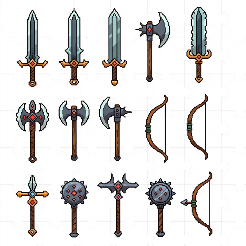 Pixel Art Medieval Item Collections