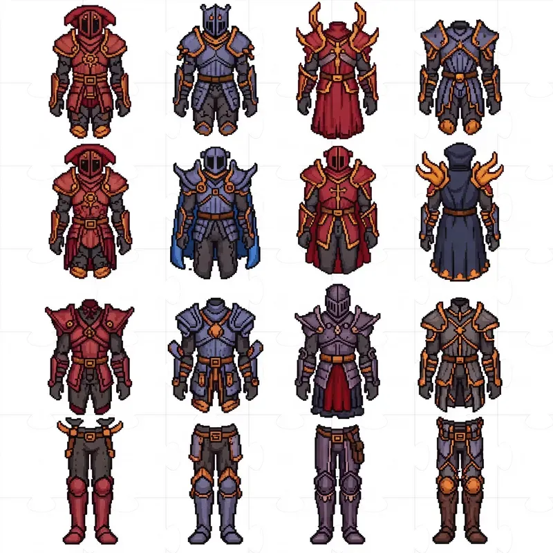 Pixel Art Medieval Item Collections