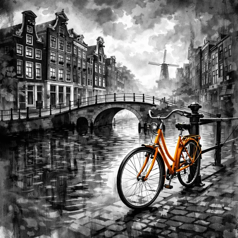Monochrome City Splashes
