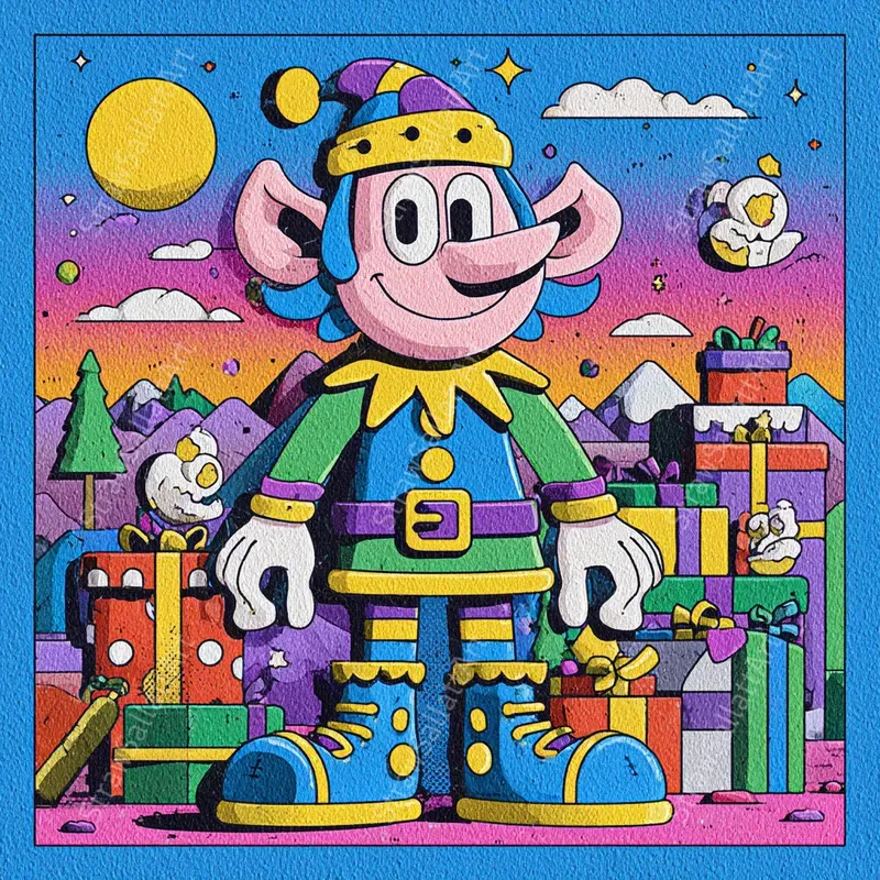 Christmas Whimsical Psychedelic Art Cards