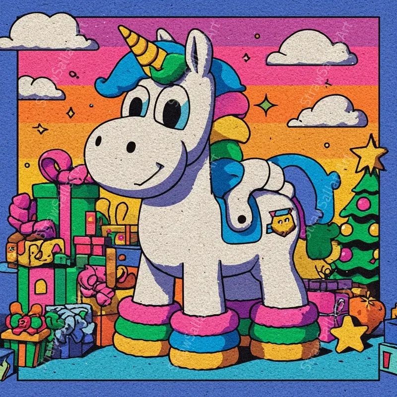 Christmas Whimsical Psychedelic Art Cards