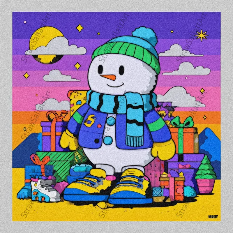 Christmas Whimsical Psychedelic Art Cards