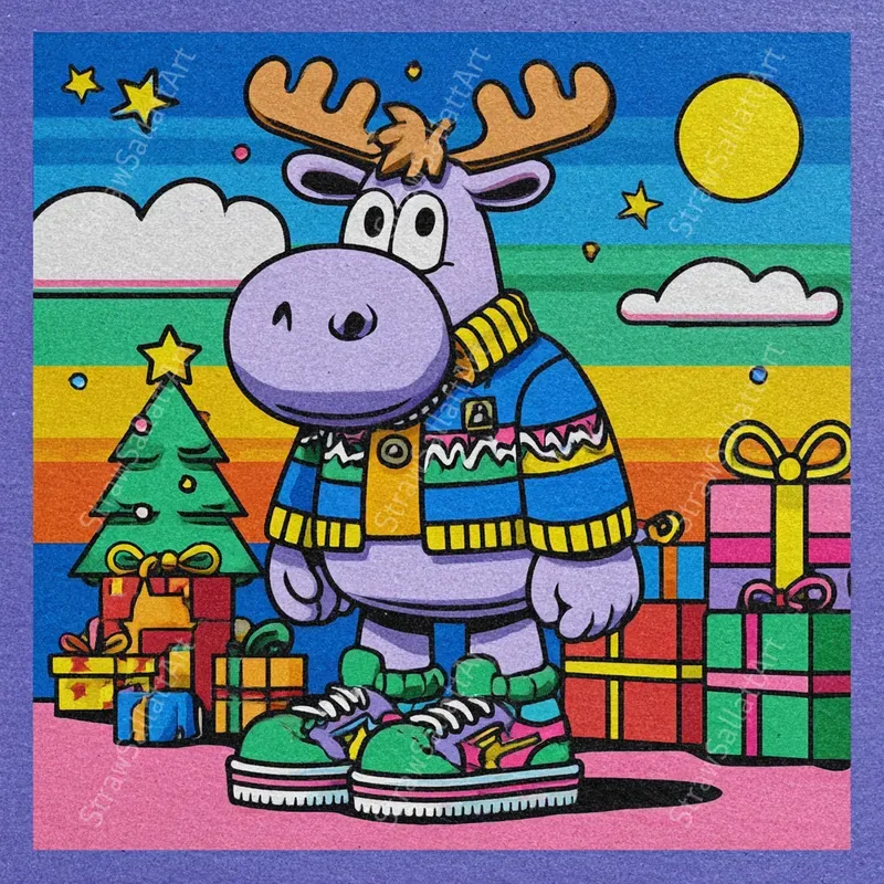 Christmas Whimsical Psychedelic Art Cards