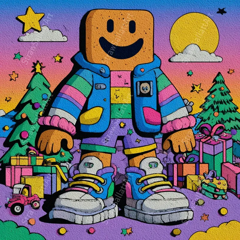 Christmas Whimsical Psychedelic Art Cards