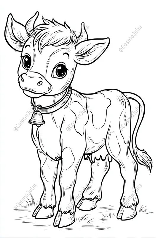 Simple Farm Animal Kids Coloring Pages