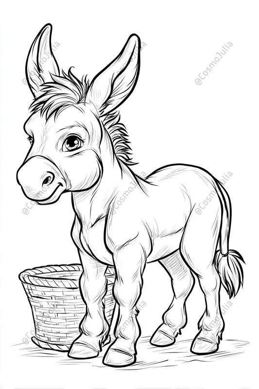 Simple Farm Animal Kids Coloring Pages